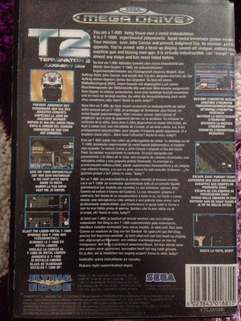 T2: Terminator 2 - Judgment Day - Sega Mega Drive (Flying Edge, Inc. - 1) video game collectible [Barcode 5023843018815] - Main Image 2