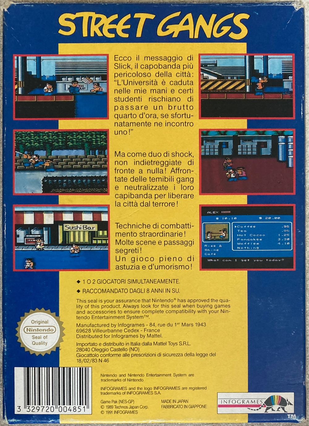 Street Gangs - Nintendo Entertainment System (NES) (Infogrames - 2) video game collectible [Barcode 3329720004851] - Main Image 3