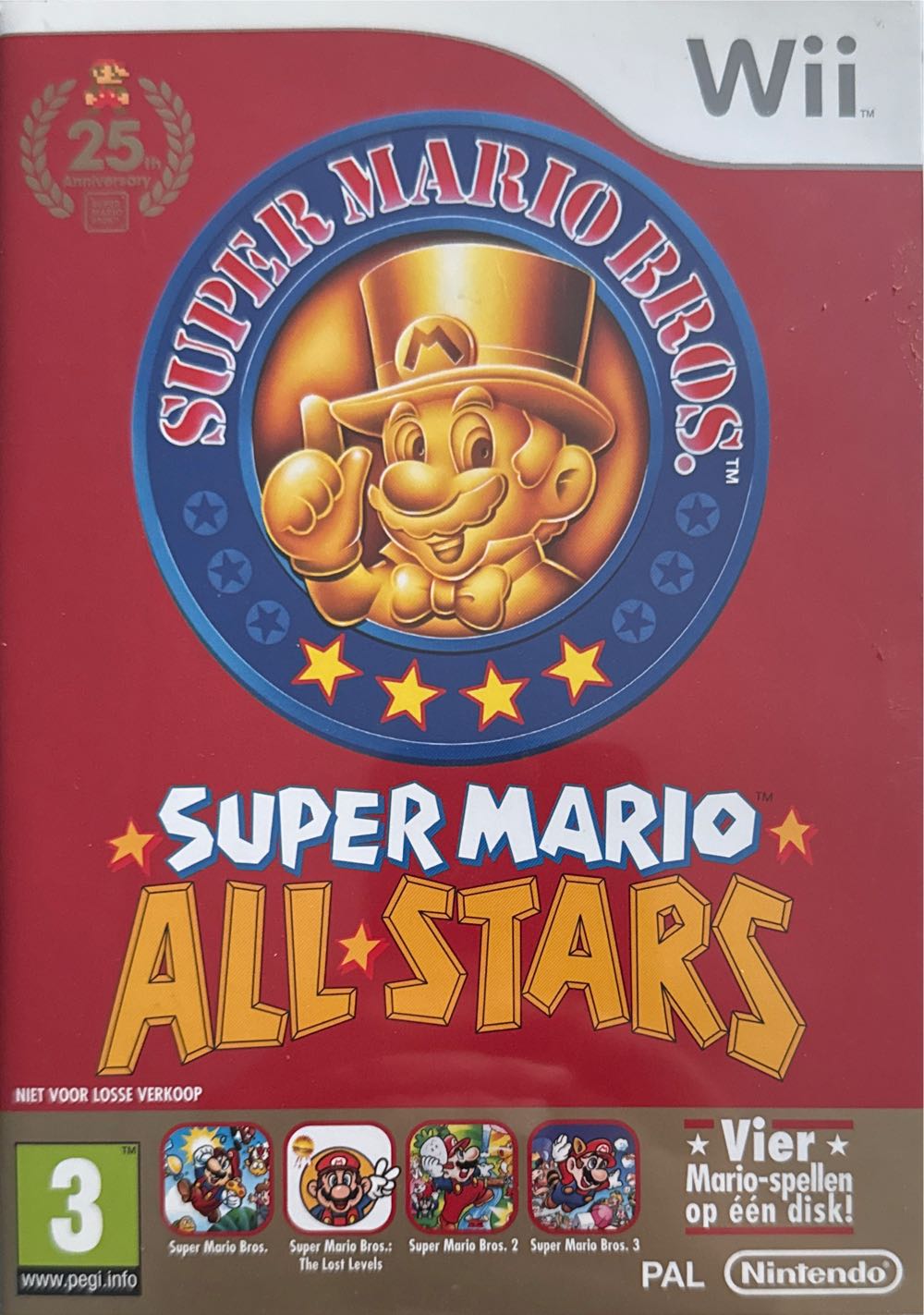 Super Mario All-Stars: Speciale Uitgave: 25 Jaar Mario - Nintendo Wii (Nintendo of Europe - 1-2) video game collectible [Barcode 045496369569] - Main Image 3