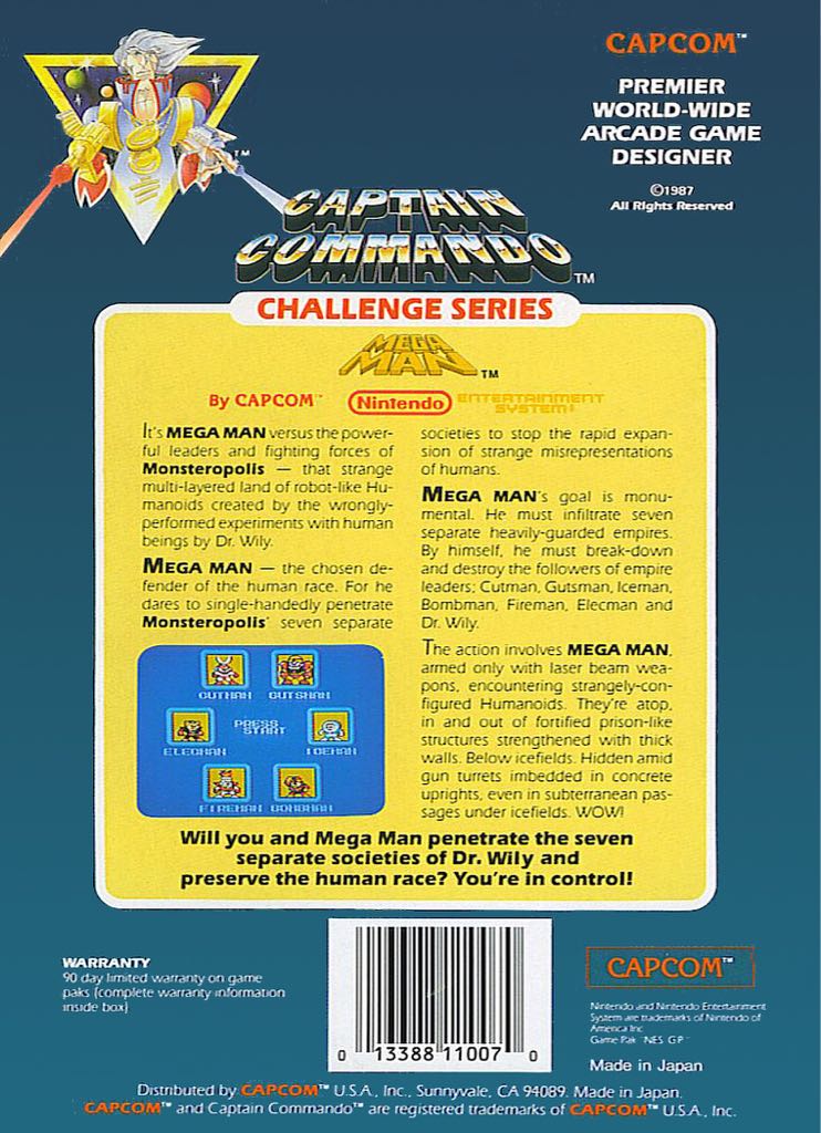 Megaman - Nintendo Game Boy (Capcom - 1) video game collectible [Barcode 8074299066148] - Main Image 2