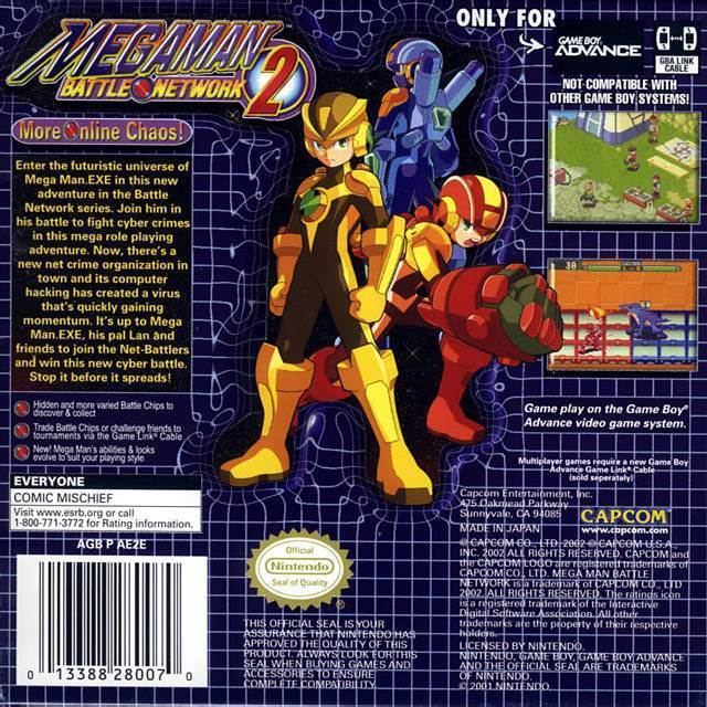 Mega Man Battle Network 2 - Nintendo Game Boy Advance (GBA) (Capcom - 1) video game collectible [Barcode 013388280070] - Main Image 2