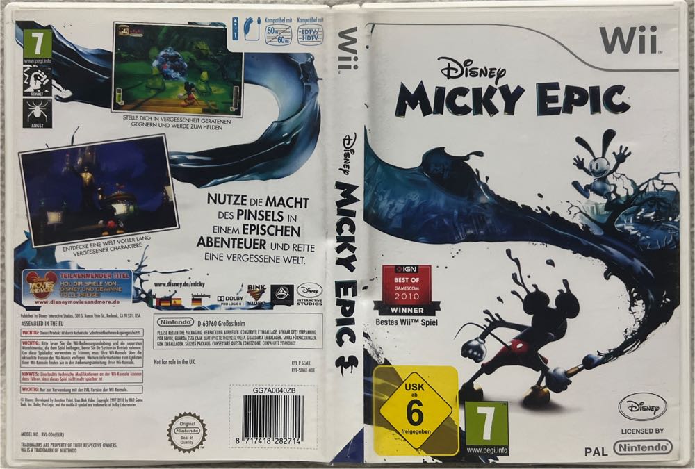Disney’s Micky Epic - Nintendo Wii (Disney Interactive Studios - 1) video game collectible [Barcode 8717418282714] - Main Image 3