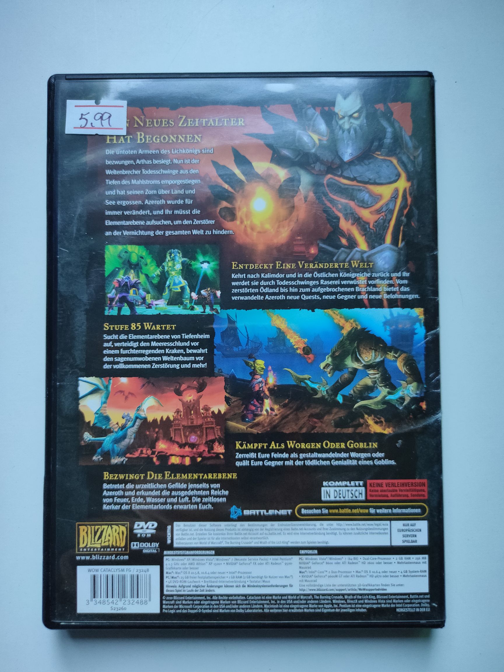 World Of Warcraft Cataclysm - PC (Blizzard Entertainment - Unlimited) video game collectible [Barcode 3348542232488] - Main Image 2
