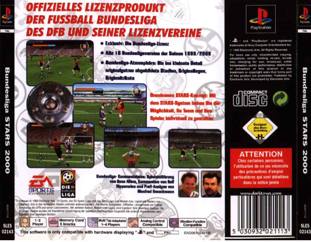Bundesliga 2000 - Der Fussball Manager - Sony PlayStation video game collectible [Barcode 5030932021175] - Main Image 2