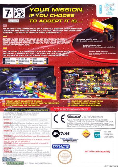 Nerf N-Strike - Nintendo Wii video game collectible [Barcode 014633169089] - Main Image 2