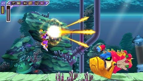 MEGAMAN MAVERICK HUNTER X - Sony PlayStation Portable (PSP) (Capcom) video game collectible - Main Image 3