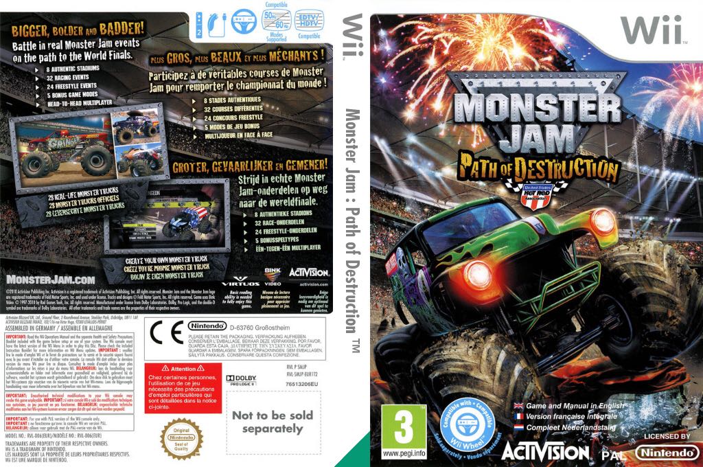 Monster Jam Path Of Destruction - Nintendo Wii video game collectible [Barcode 047875765054] - Main Image 2