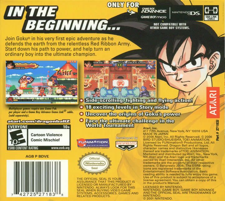 Dragon Ball Advanced Adventure - Nintendo Game Boy Advance (GBA) (Atari - 1) video game collectible [Barcode 742725271838] - Main Image 2