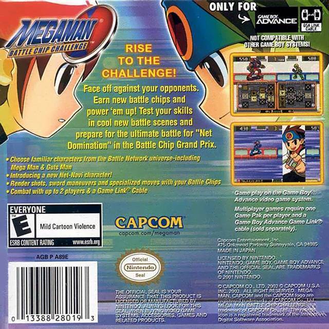 Mega Man Battle Chip Challenge - Nintendo Game Boy Advance (GBA) video game collectible - Main Image 2