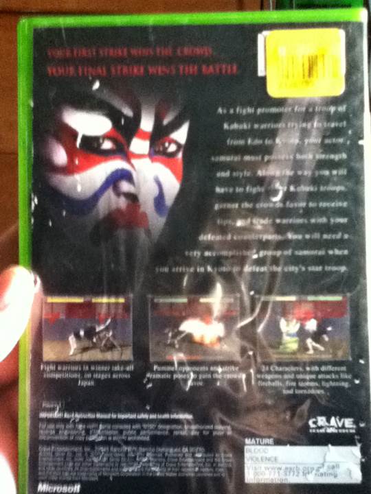 Kabuki Warriors - Microsoft Xbox (Crave Entertainment - 2) video game collectible - Main Image 2
