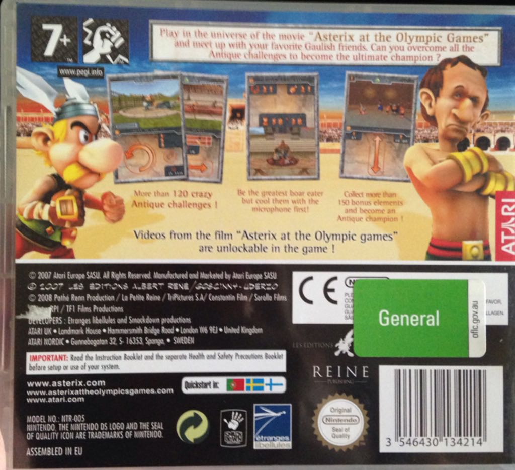 Asterix At the olympic games - Nintendo DS (Atari) video game collectible [Barcode 3546430134214] - Main Image 2