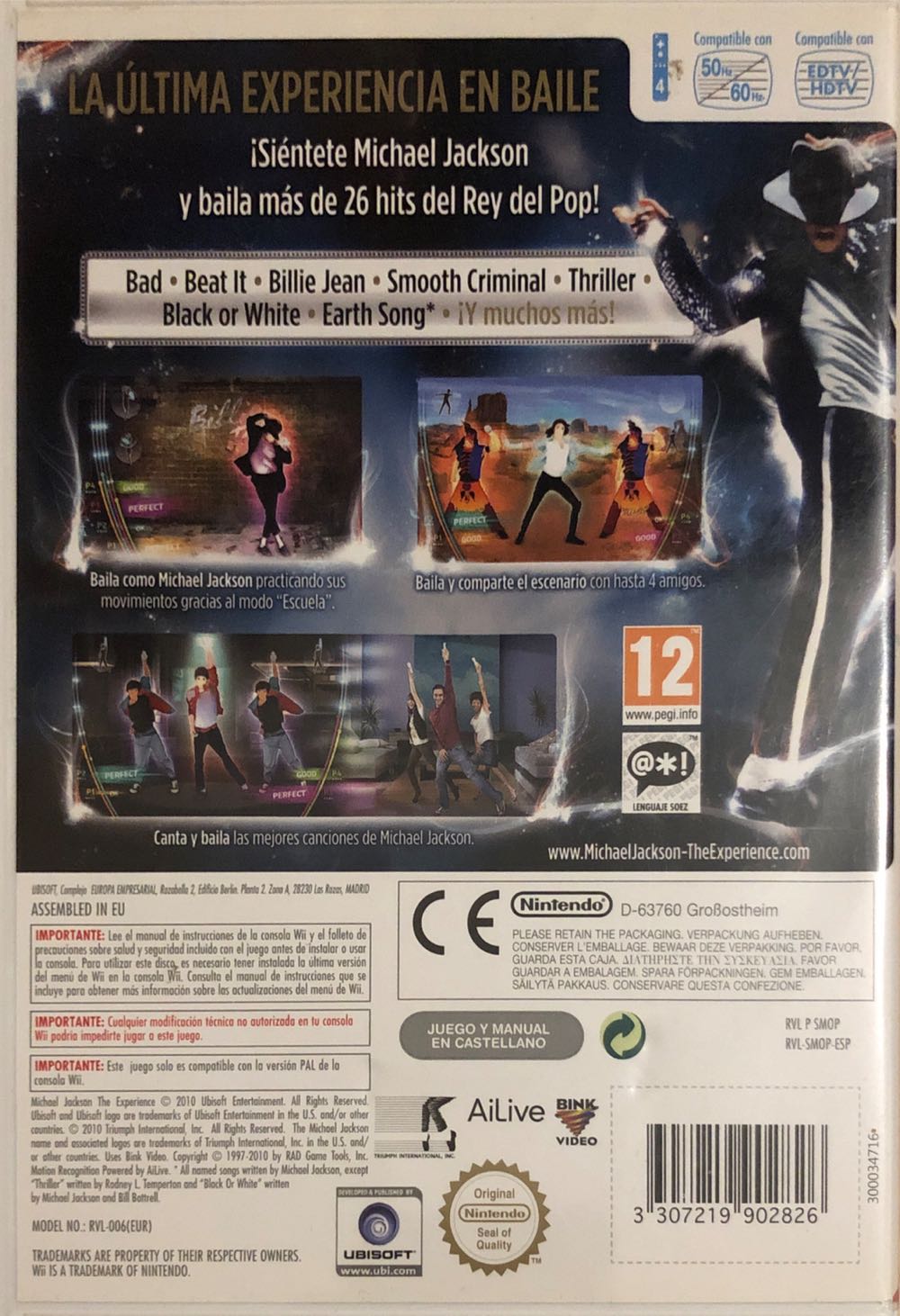 Michael Jackson The Experience - Nintendo Wii video game collectible [Barcode 3307219902826] - Main Image 2