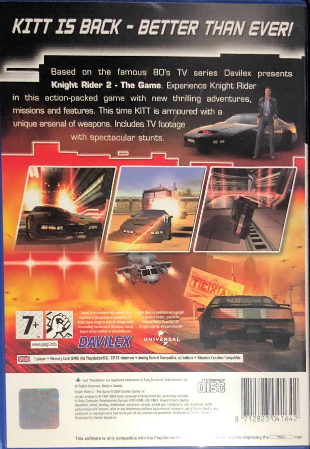 Knight Rider 2 - The Game - Sony PlayStation 2 (PS2) (Davilex - 1) video game collectible [Barcode 8712823041642] - Main Image 2