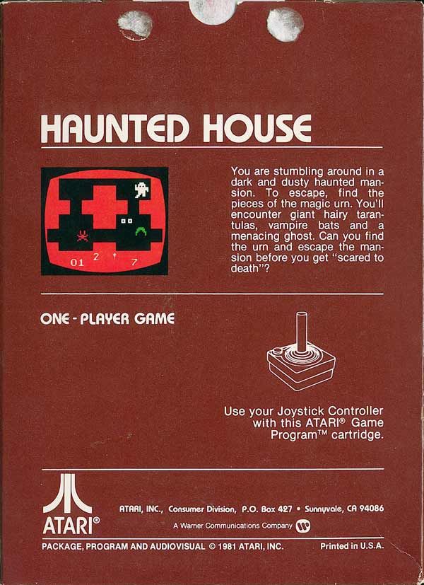 Haunted House - Atari 2600 (Atari Inc. - 1) video game collectible - Main Image 2