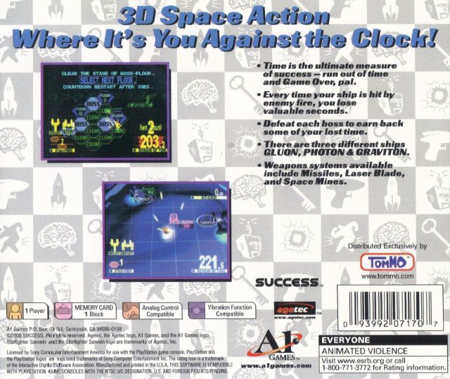 Shooter: Starfighter Sanvein - Sony PlayStation (Success Corp - 1) video game collectible [Barcode 093992071707] - Main Image 2