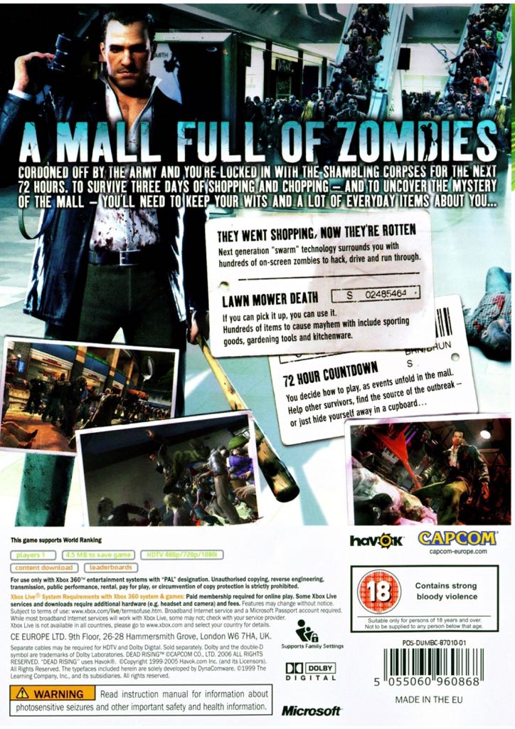 Dead Rising Classics - Microsoft Xbox 360 (Havok - 1) video game collectible [Barcode 5055060965047] - Main Image 2