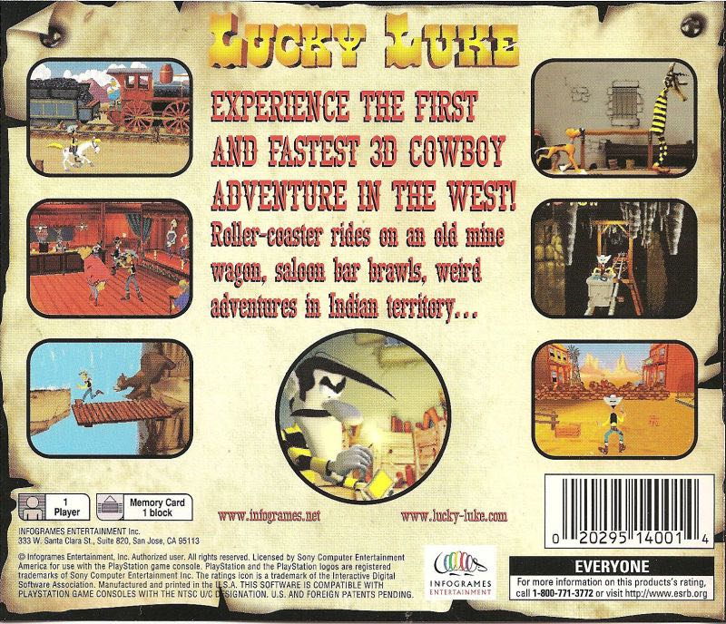 Lucky Luke - Sony PlayStation (Infogrames - 1) video game collectible [Barcode 020295140014] - Main Image 2