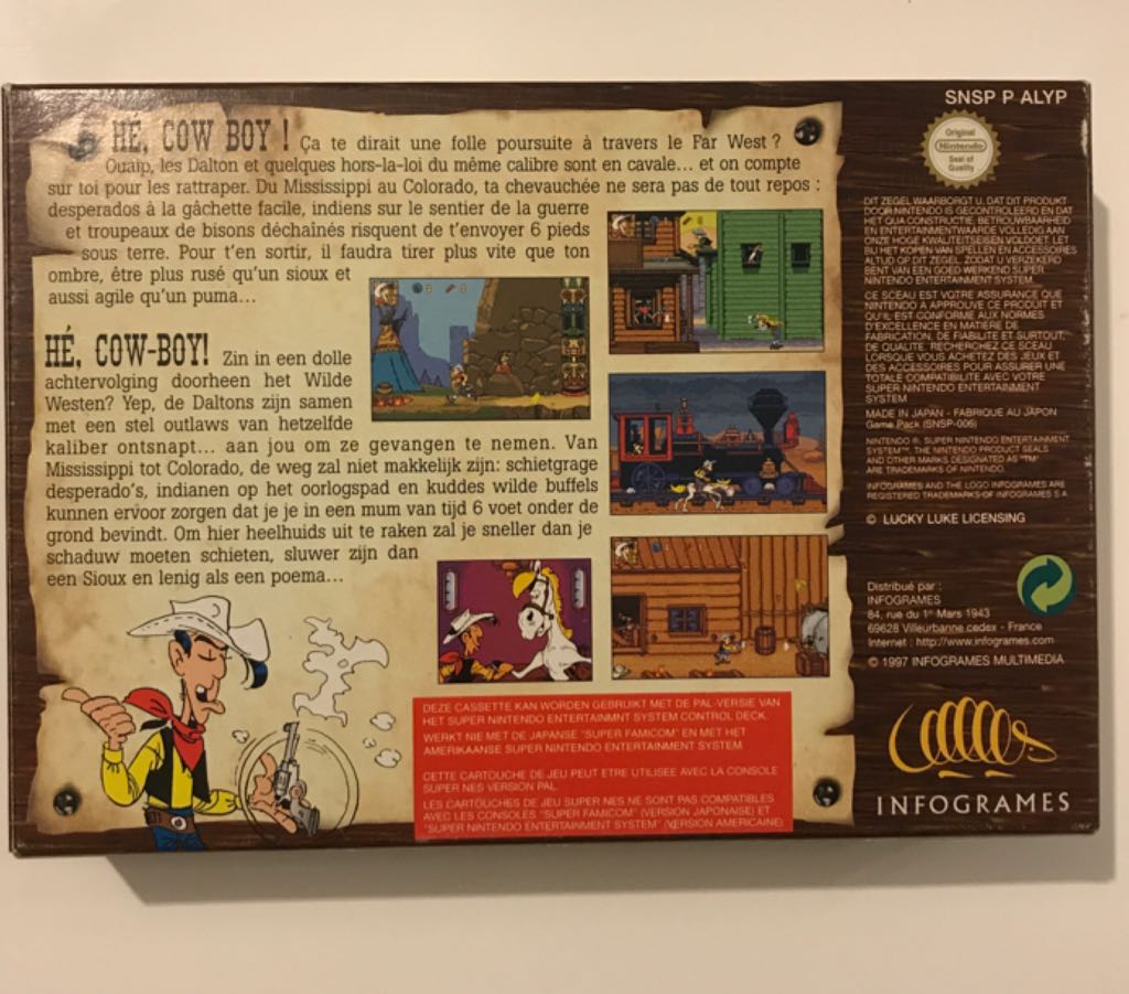 Lucky Luke - Nintendo Super Nintendo Entertainment System (SNES) video game collectible - Main Image 2