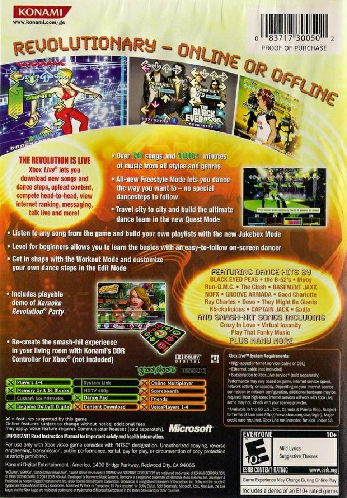 Dance Dance Revolution Ultramix 3 - Microsoft Xbox video game collectible - Main Image 2