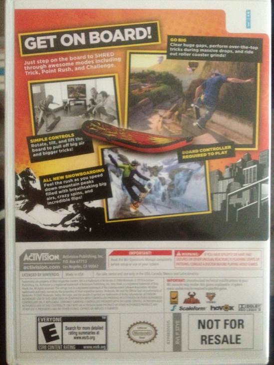 Jogo - Nintendo - Wii - Tony Hawk Shred - Nintendo Wii (Activision - 1) video game collectible [Barcode 047875840508] - Main Image 2