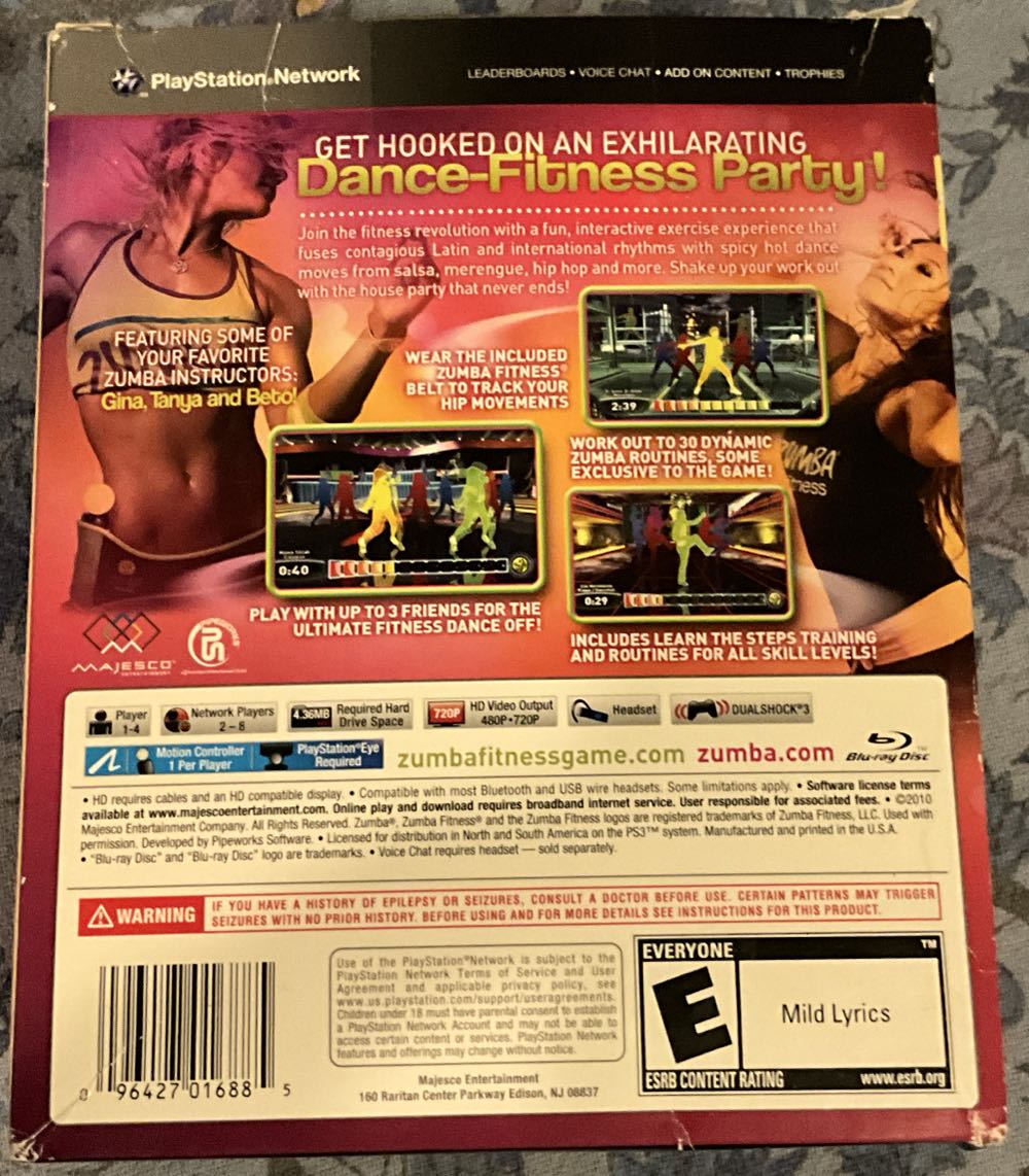 Zumba Fitness - Sony PlayStation 3 (PS3) (Majesco Entertainment, 505 Games - 1-4) video game collectible [Barcode 096427016885] - Main Image 3
