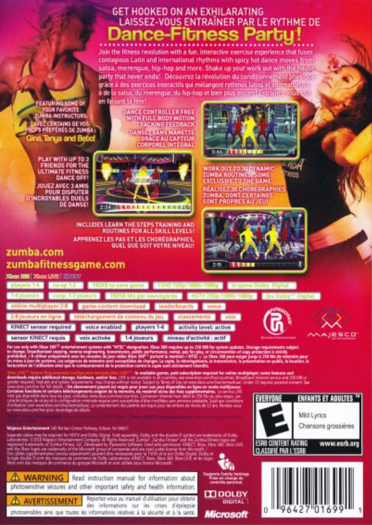 Zumba Fitness - Microsoft Xbox 360 (505 Games S.r.L. - 1-8) video game collectible [Barcode 8023171024929] - Main Image 2