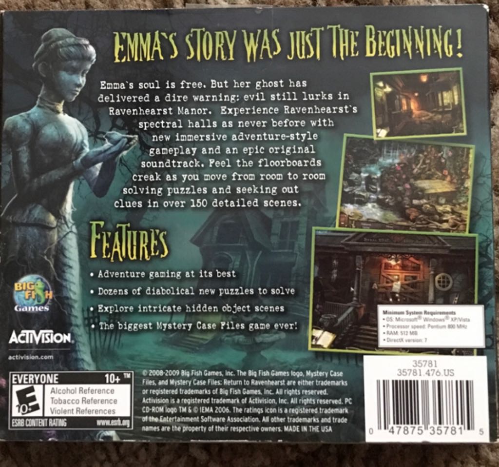 Return To Ravenhearst - Nintendo 3DS eShop video game collectible [Barcode 047875357815] - Main Image 2