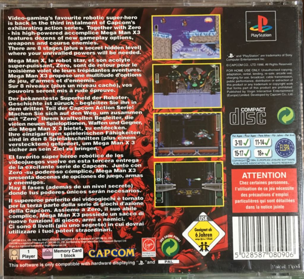 Mega Man X3 - Sony PlayStation video game collectible - Main Image 2