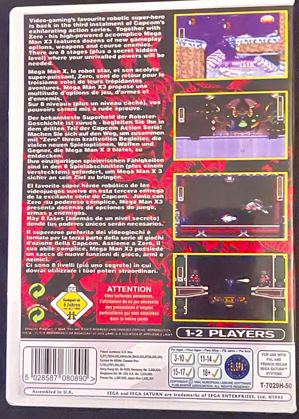 Megaman X3 - Sega Saturn video game collectible - Main Image 2