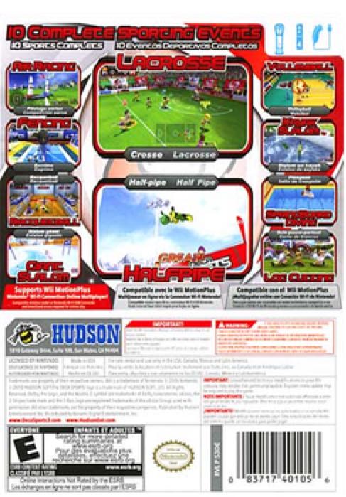 Deca Sports 3 - Nintendo Wii (Hudson - 4) video game collectible [Barcode 083717401056] - Main Image 2
