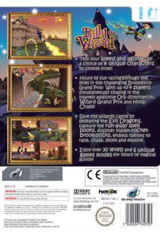 Billy The Wizard - Nintendo Wii (Conspiracy Entertainment - 1 - 4) video game collectible [Barcode 815315000481] - Main Image 2