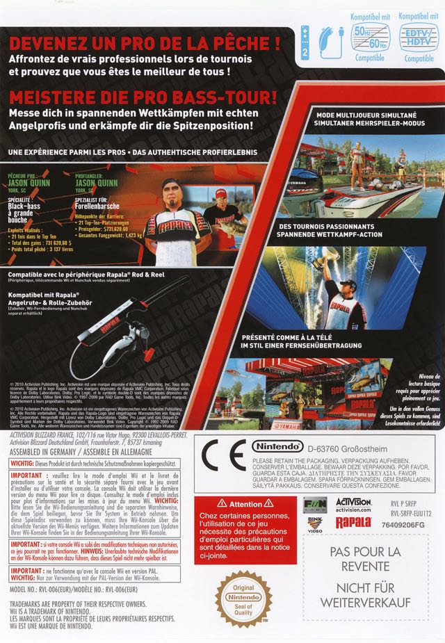 Rapala Pro Bass Fishing - Nintendo Wii video game collectible - Main Image 2