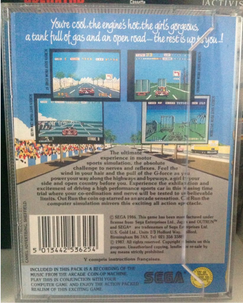 Outrun - Commodore 64 video game collectible - Main Image 2