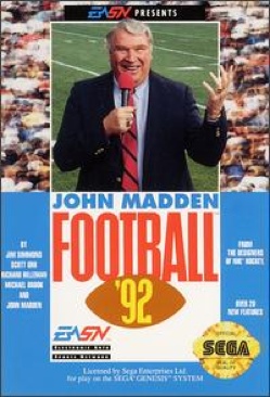 John Madden Football 92 - Sega Genesis (Mega Drive) (2) video game collectible - Main Image 1