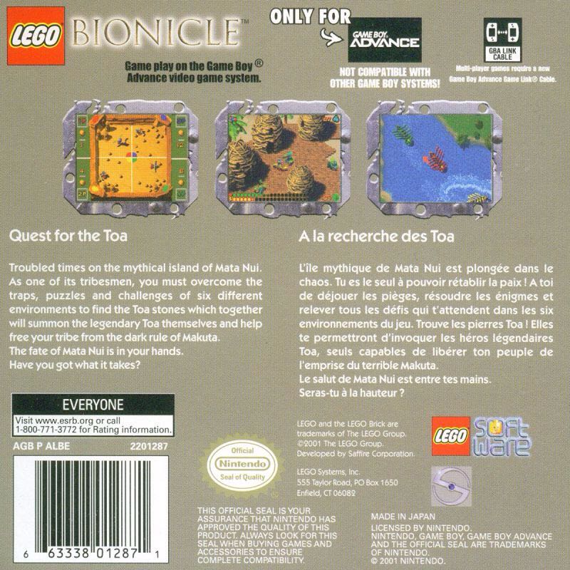 Lego Bionicle - Nintendo Game Boy Advance (GBA) (Nintendo - 1) video game collectible - Main Image 2