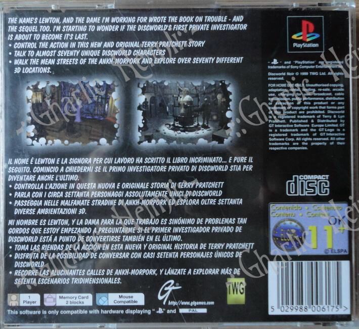 Discworld Noir - Sony PlayStation (GT Interactive - 1) video game collectible [Barcode 5029988006175] - Main Image 2