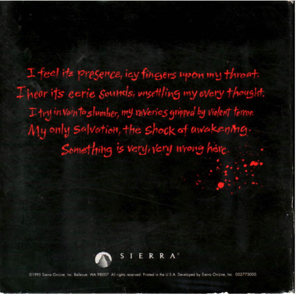 Phantasmagoria - PC (Sierra Online) video game collectible [Barcode 3348542031654] - Main Image 2
