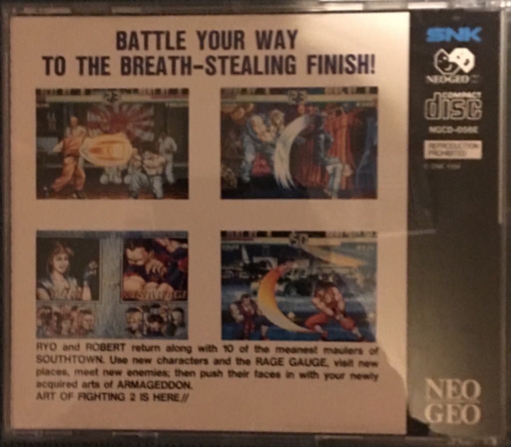 Art Of Fighting - SNK Neo Geo CD video game collectible - Main Image 2