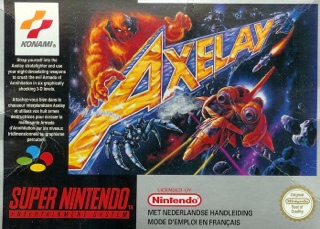 Axelay - Nintendo Super Nintendo Entertainment System (SNES) (Konami - 1) video game collectible [Barcode 083717150053] - Main Image 1