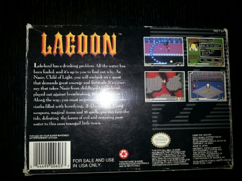 Lagoon - Nintendo Super Nintendo Entertainment System (SNES) video game collectible - Main Image 2