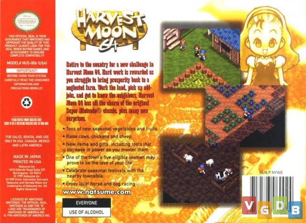 Harvest Moon 64 - Nintendo Switch Online (Natsume - 1) video game collectible - Main Image 2