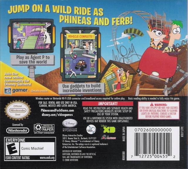 Phineas And Ferb Ride Again - Nintendo DS video game collectible [Barcode 712725018788] - Main Image 2