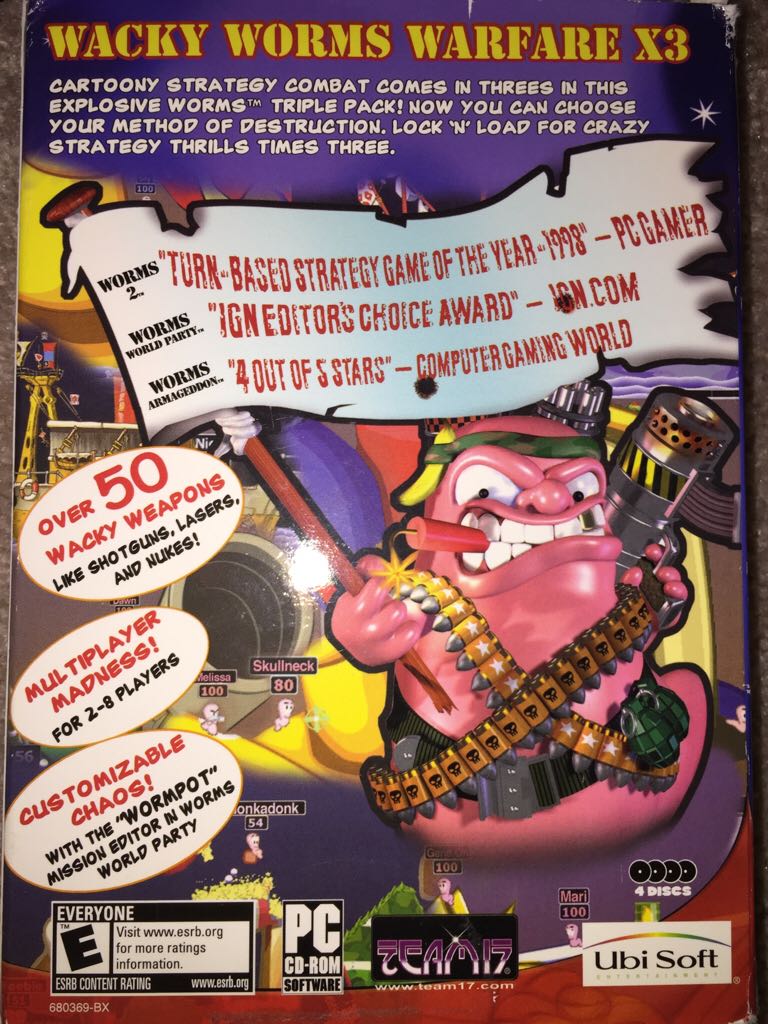 Worms Triple Pack - PC video game collectible [Barcode 008888680369] - Main Image 2