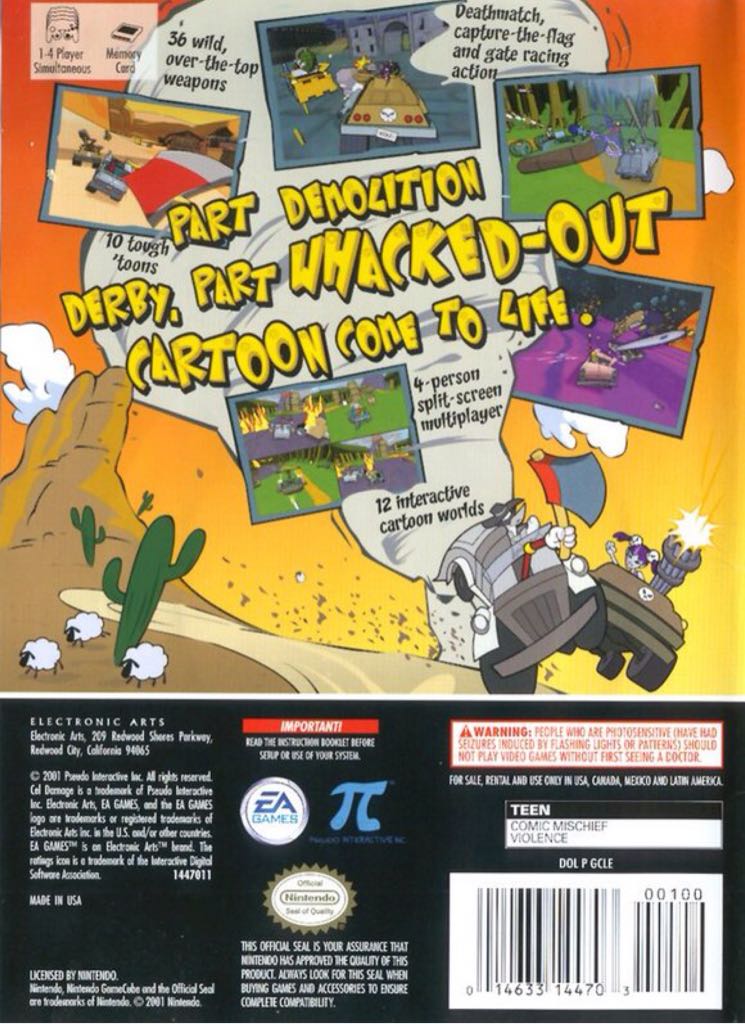 Cel Damage - Nintendo GameCube ((EA) Electronic Arts - 1-4) video game collectible [Barcode 5030930030346] - Main Image 2