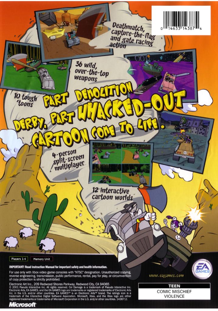 Cel Damage - Microsoft Xbox (Electronic Arts - 1-4) video game collectible [Barcode 5030931028038] - Main Image 2