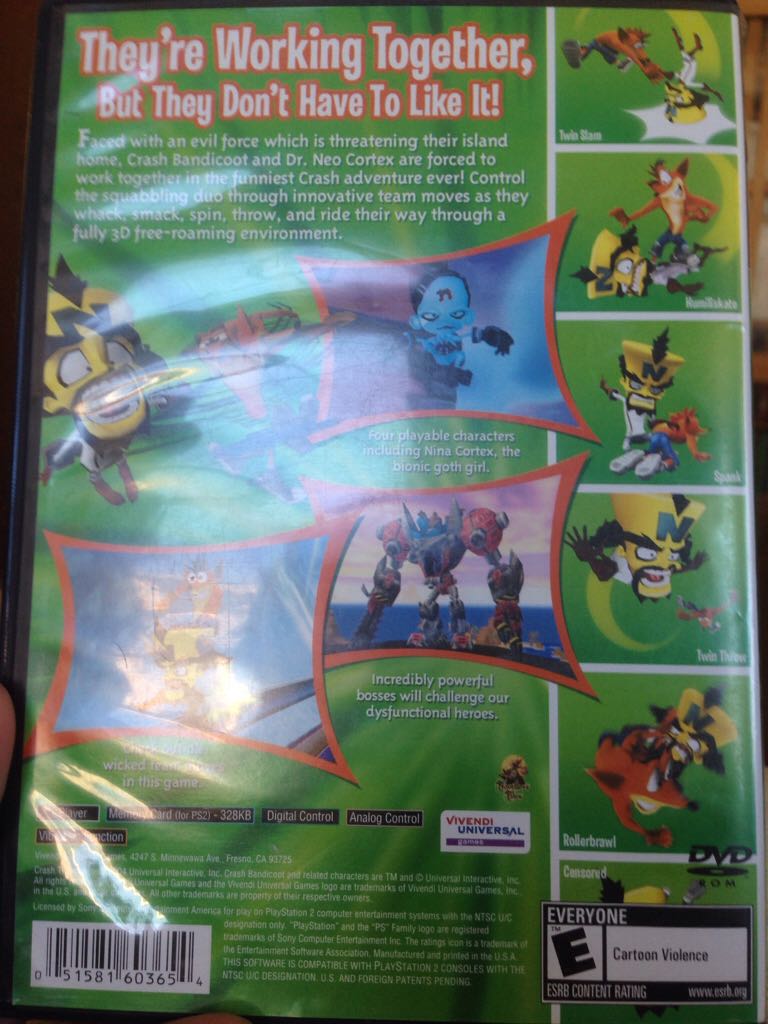 Crash - Sony PlayStation 2 (PS2) video game collectible [Barcode 051581603654] - Main Image 2