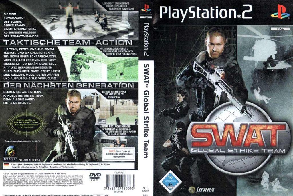SWAT: Global Strike Team - Sony PlayStation 2 (PS2) (Sierra Entertainment - 1-4) video game collectible [Barcode 020626718639] - Main Image 2