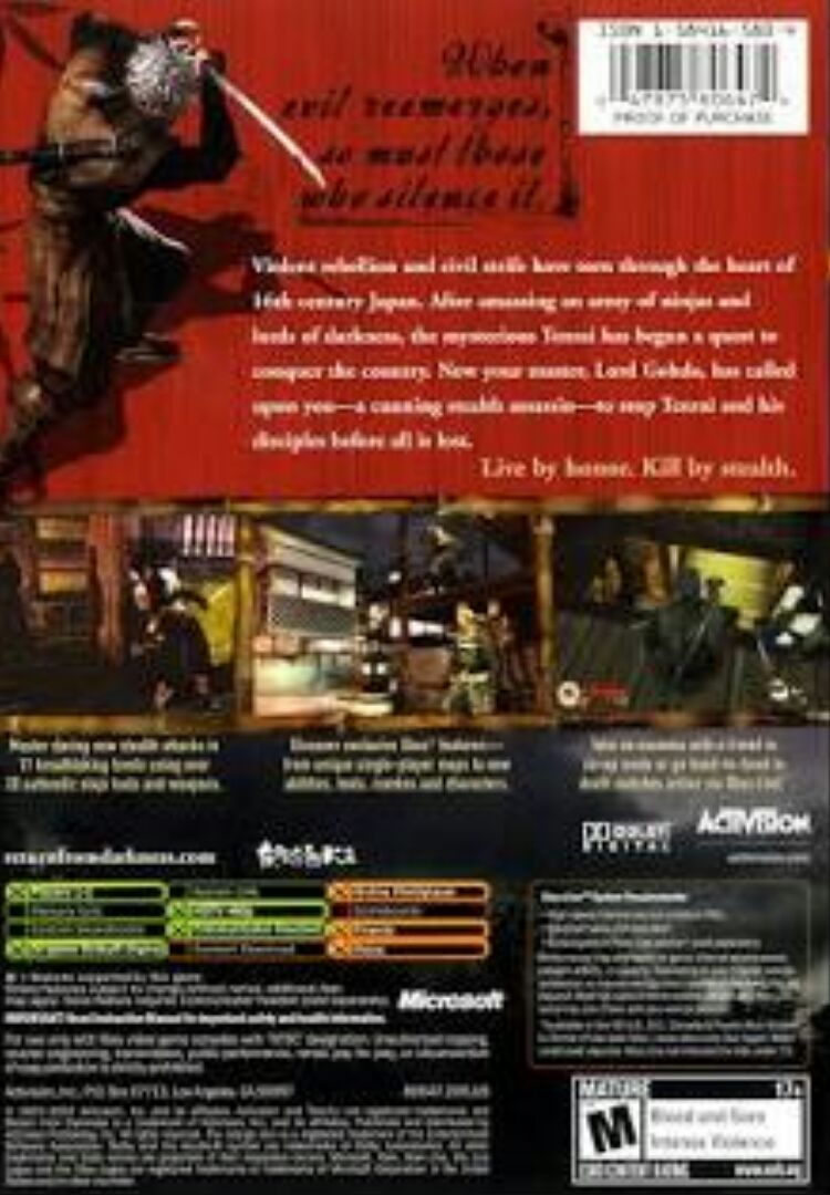 Tenchu - Return from Darkness - Microsoft Xbox (Actavision - 1-2) video game collectible [Barcode 5030917022326] - Main Image 2