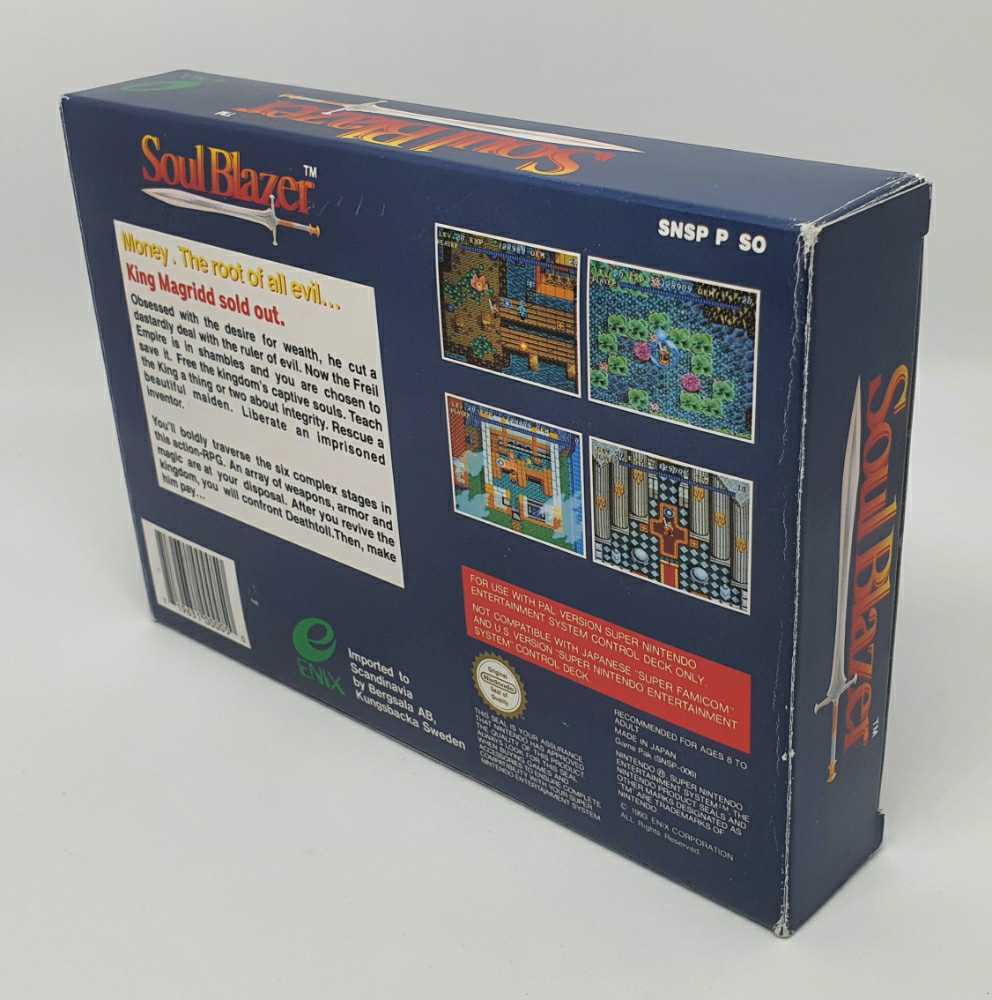 Soul Blazer - Nintendo Super Nintendo Entertainment System (SNES) (Enix - Single-Player) video game collectible [Barcode 719631000050] - Main Image 4