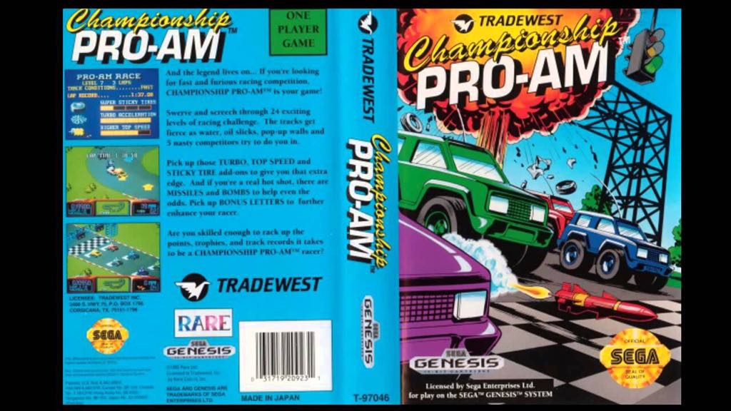 Championship Pro-Am - Sega Genesis (Mega Drive) (Tradewest - 1) video game collectible [Barcode 031719209231] - Main Image 2